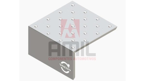 ACABAMENTO DE INOX COM REPUXE DA TAMPA DA CAIXA DE BATERIA PARA VOLVO VM 2012 A 2021