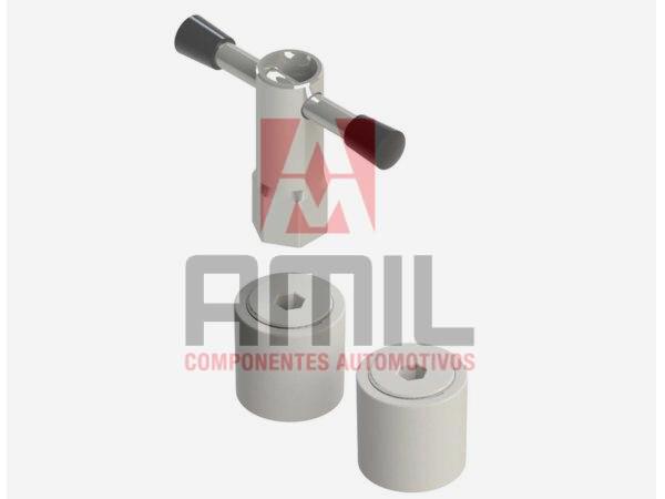 ANTIFURTO DA BOMBA DO ARLA E SUPORTE DA BOMBA DO ARLA PARA SCANIA NTG/NTG SUPER (SUPORTE DA BOMBA COM PARAFUSO)