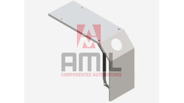 ACABAMENTO DE INOX LISO MODELO BAIXO E COM FRENTE SEM LOGO DO TANQUE DE ARLA 80 LITROS PARA SCANIA NTG EURO 5
