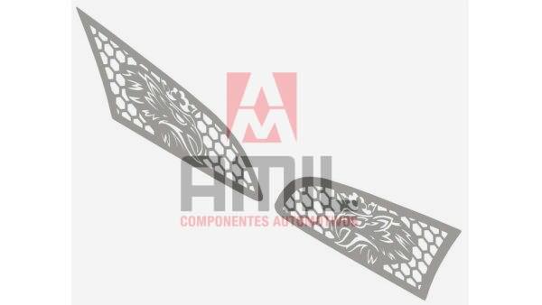 ACABAMENTO DE INOX DA ENTRADA DE AR PARA SCANIA S5 ANTIGO (PAR)