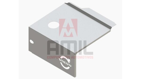 ACABAMENTO DE INOX LISO DA TAMPA DA CAIXA DE BATERIA PARA VOLVO FH 2015 A 2021