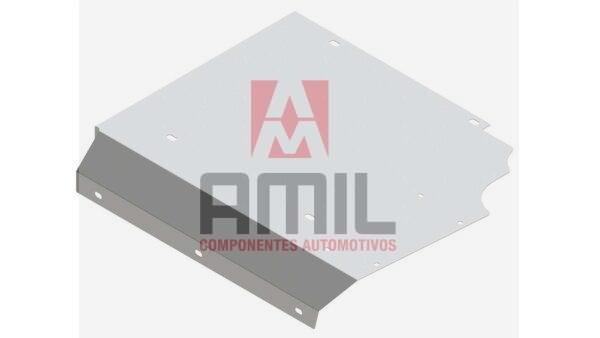 PLATAFORMA DE INOX LISA DO CATALISADOR PARA SCANIA S4 2005 A 2007 E P / G / R 2008 A 2011